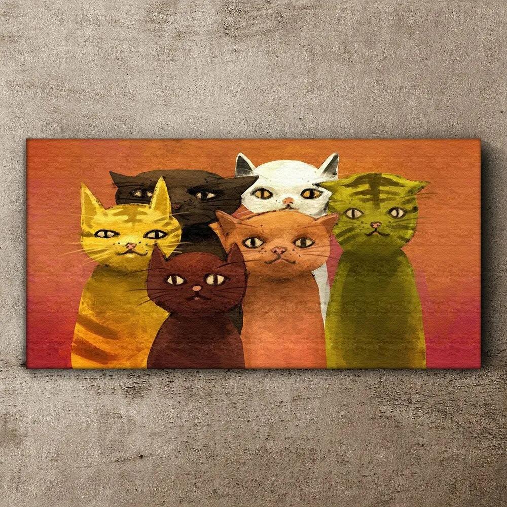 Obraz canvas Abstrakcie zvierat mačky
