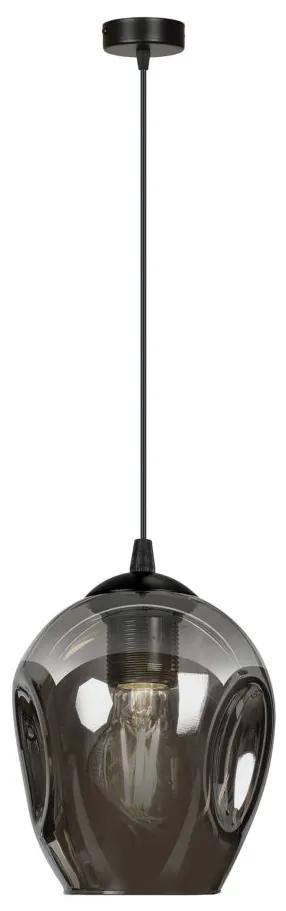 ISTAR 1 | dizajnová sklenená závesná lampa Farba: Čierna / grafit