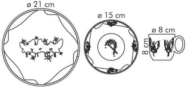 Tescoma Bambini 667950.00 - Jedálenská súprava BAMBINI, víly, 3 ks