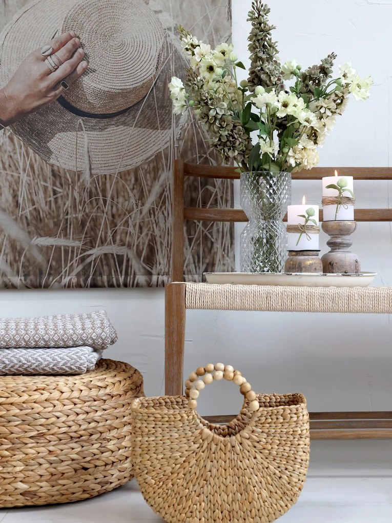 Dekorácia umelý krémový kvet Anemone cream - 72 cm