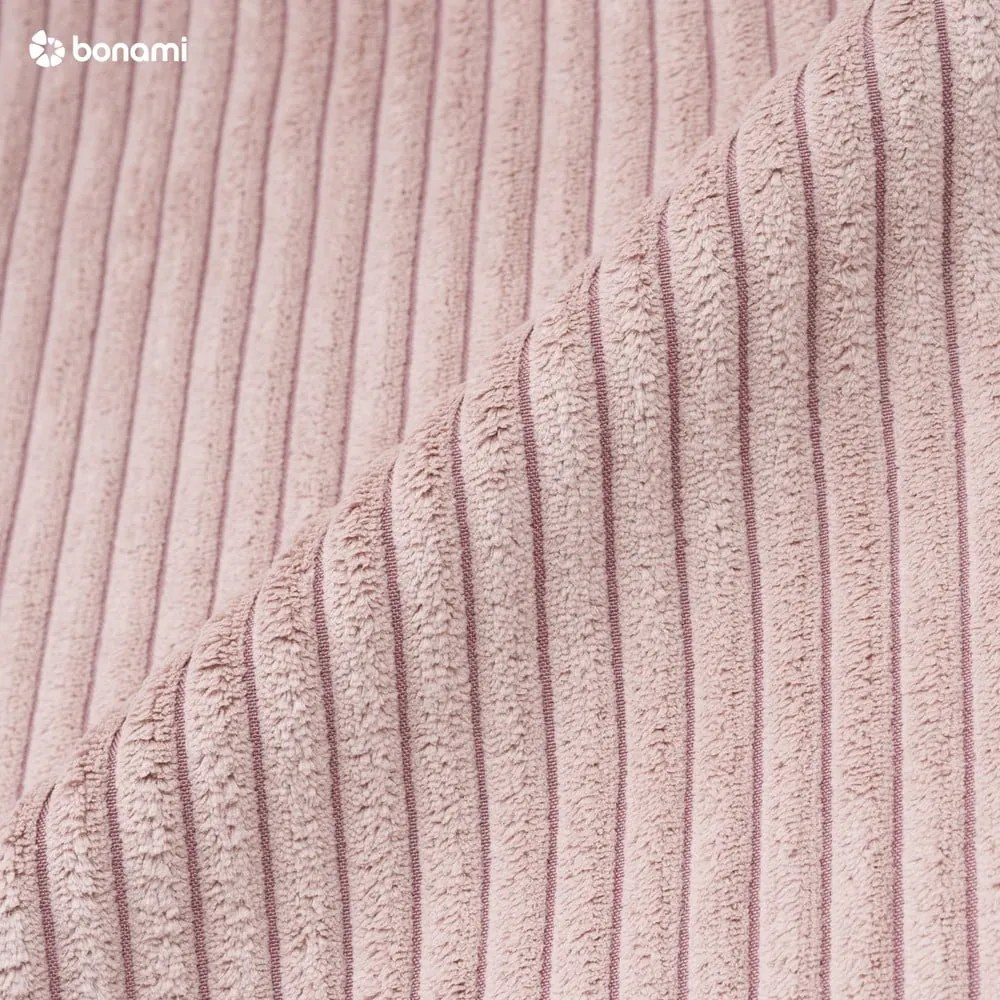 Svetloružová menčestrová rozkladacia rohová pohovka (variabilná) Sara – Ropez