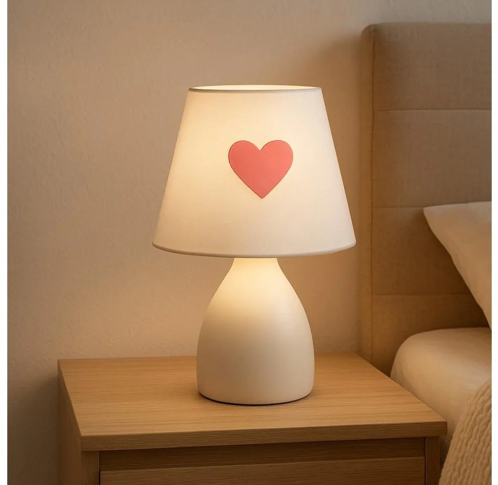 ONLI - Detská lampička TITTA 1xE14/6W/230V 20 cm biela