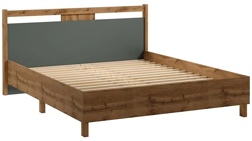 Posteľ Indygo L160 dub wotan-green