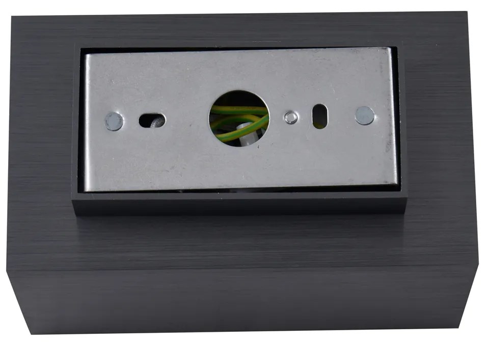 Moderné nástenné svietidlo Gunmetal štvorcové 2-svetlá GU10 50mm - Sandy