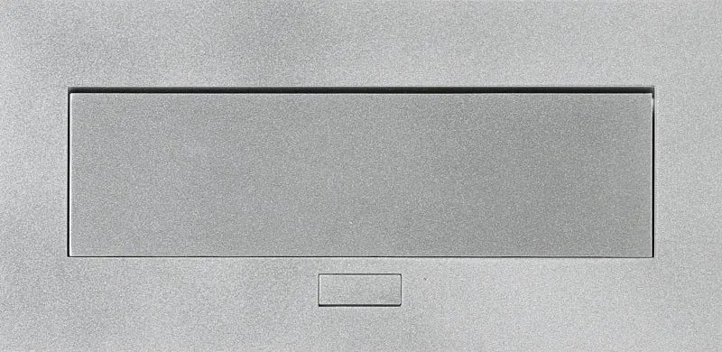 Zásuvkový box - výklopný, 2x zásuvka, 2x USB-A, 2x RJ45 port, strieborná