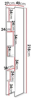 Regál Biografia BC-30 (biela + dub artisan). Vlastná spoľahlivá doprava až k Vám domov. 1121850
