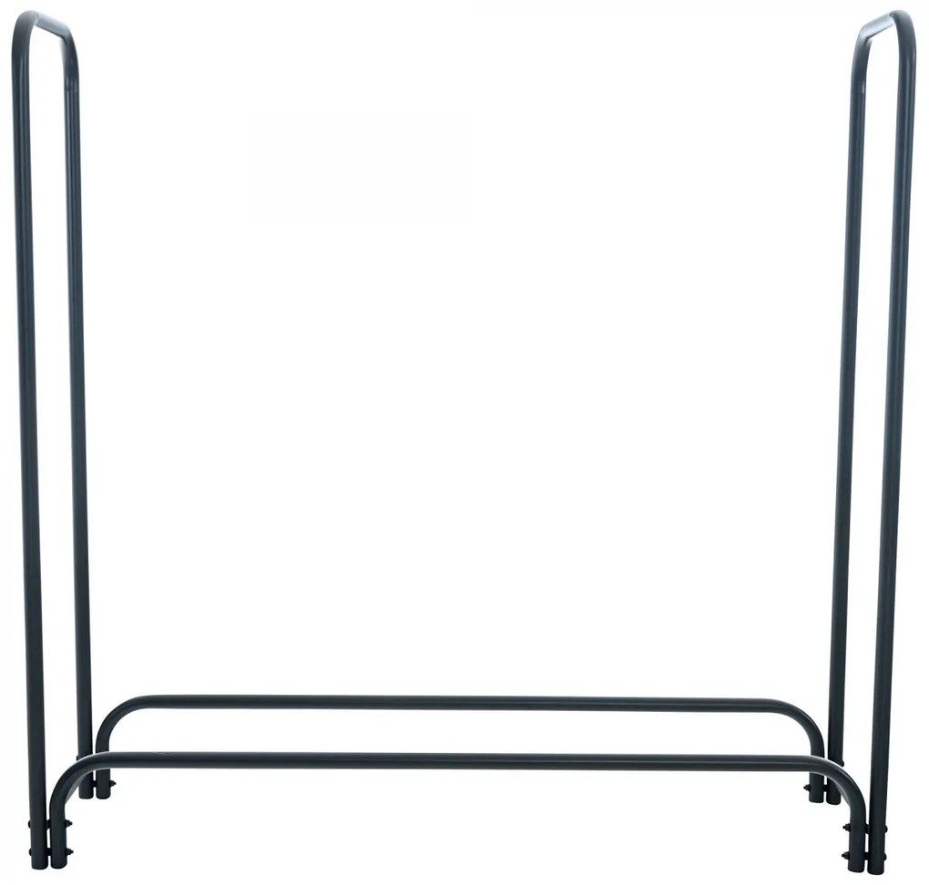 Stojan na palivové drevo Wilster 316789 - 120x120x36 cm, kov antracit