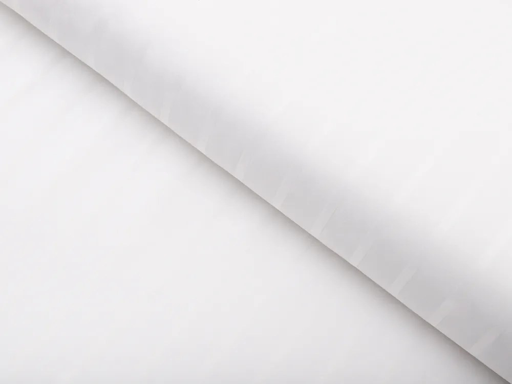 Biante Veľký damaškový okrúhly obrus DM-002 Biely - pásiky 6 a 24 mm Ø 280 cm