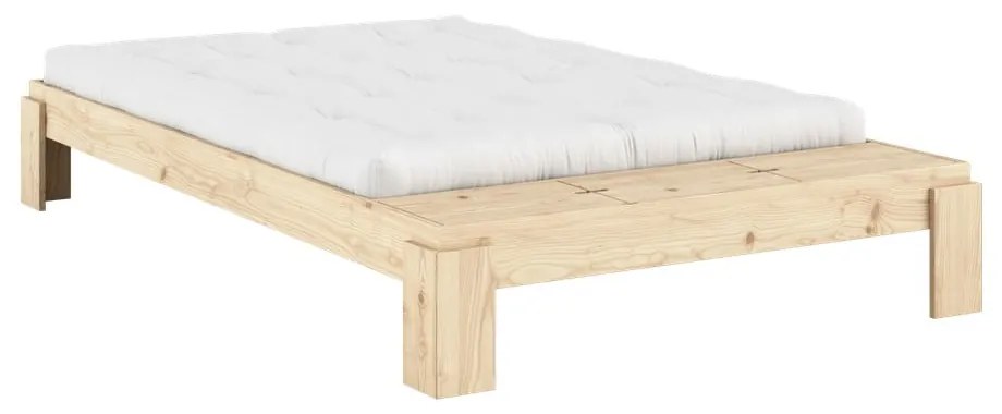 Dvojlôžková posteľ z borovicového dreva s roštom v prírodnej farbe 140x200 cm Layers – Karup Design