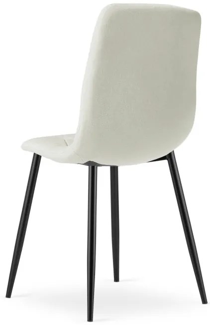 Set dvoch jedálenských stoličiek LIBRA béžové / čierne nohy (2 ks)