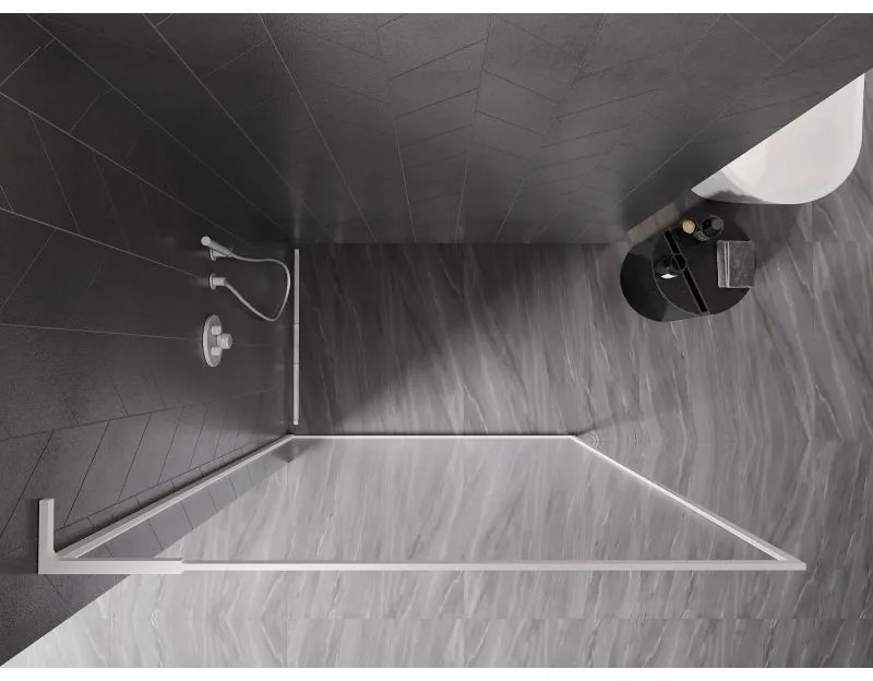 Mexen, Mexen Kioto-XF L sprchová stena s rámom 120 x 202 cm, priehľadná 10 mm, biela - 800-120-174-20-00-XF