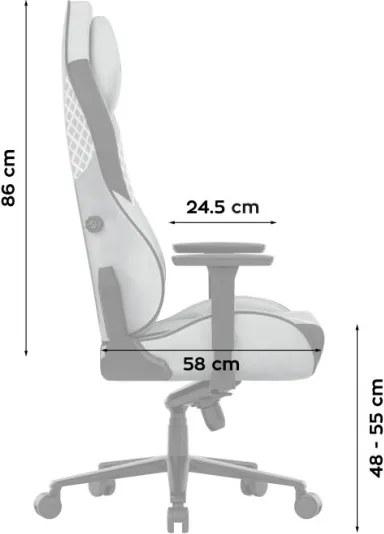 Zamatová herná stolička Force 8.3 Grey