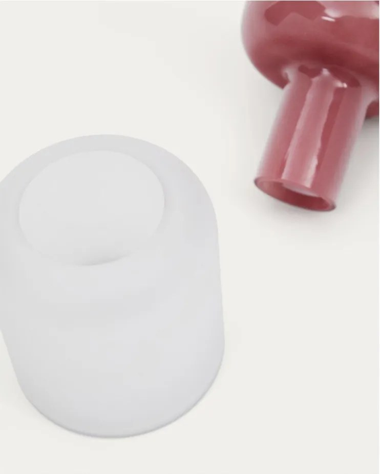 Ružová sklenená váza (výška 19 cm) Kelse – Kave Home