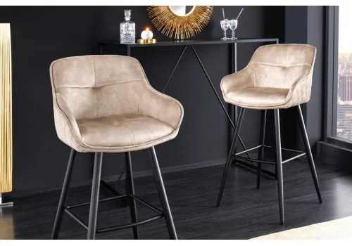 Barová stolička Euphoria 43686 Zamat - Champagne  - Komfort-nábytok