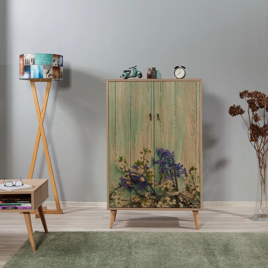 Skrinka Mega Sonoma Oak Flowers I