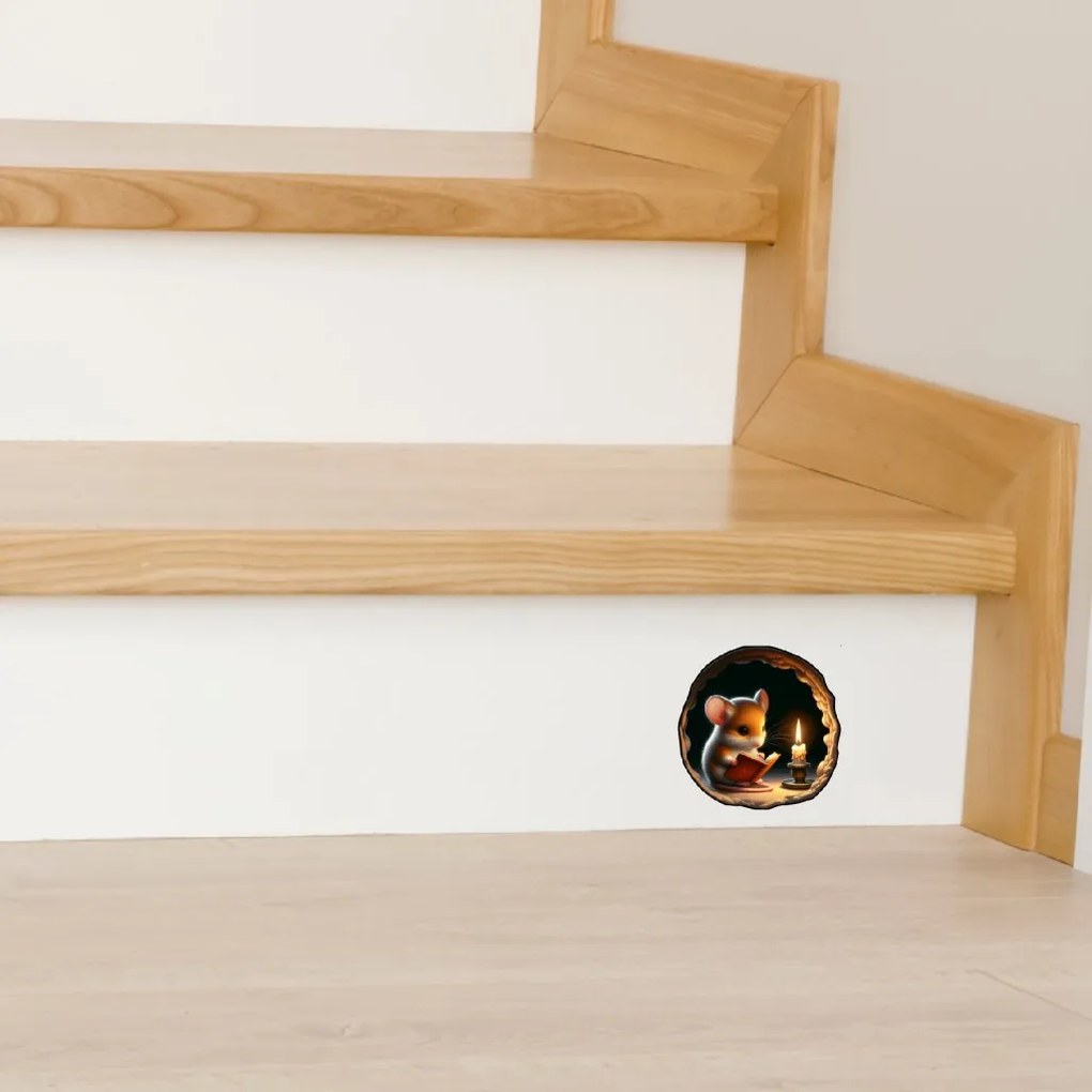 PIPPER. Samolepka na stenu „Myš v domčeku 7"