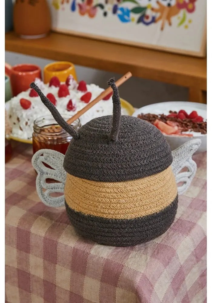 Látkový detský kôš na hračky ø 15x15 cm Baby Bee – Lorena Canals