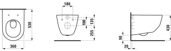 LAUFEN H8209560000001 - Závesné WC PRO keramika/biela