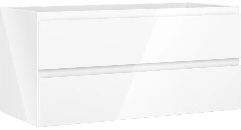 Mexen Orio, kúpeľňová skrinka 100 cm, 2 zásuvky, biela lesklá, 91A10-10047-2-BFF00