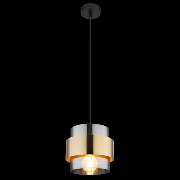 Globo 15560H - Luster na lanku MILEY 1xE27/60W/230V čierna/mosadz