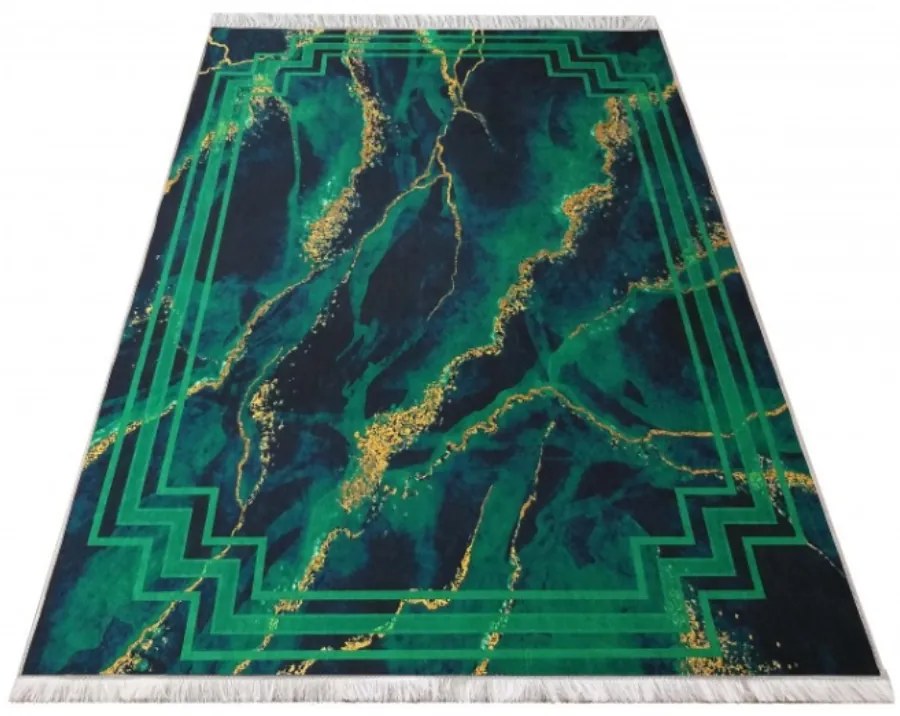 DY Smaragdový mramorový koberec Horama Rozmer: 120x180 cm