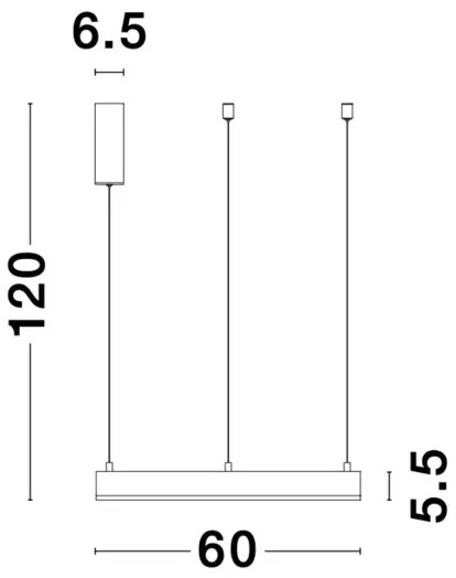 LED luster Motif 60 biele stmievateľné