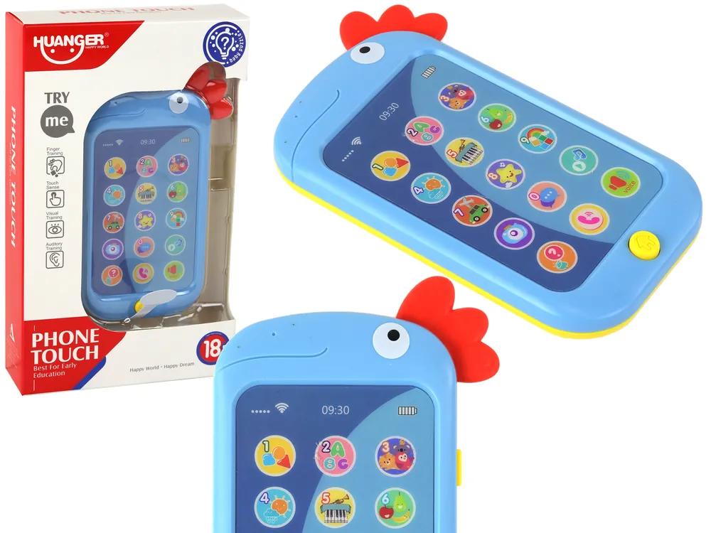 Lean Toys Detský vzdelávací telefón v angličtine - modrý