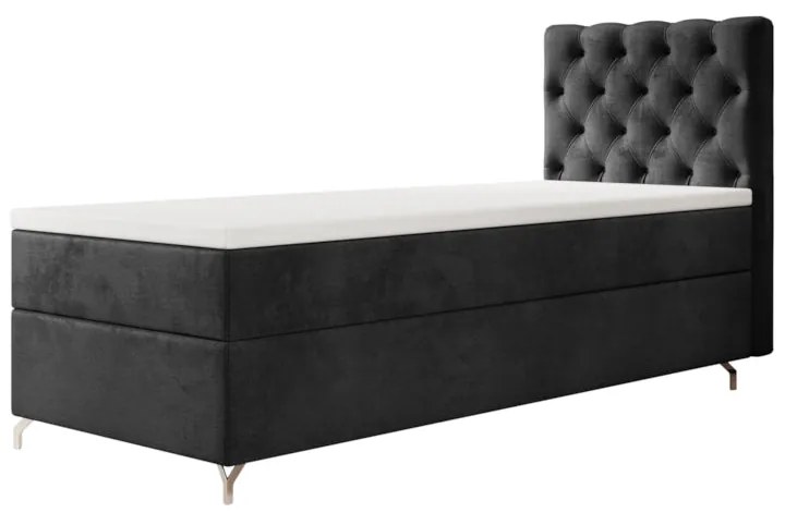 Čalúnená posteľ boxspring FESTER - monolith 97 / ľavá / 90x200