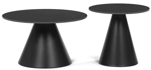 Autronic BONTEC Konferenčný stolík 70x70x40, 5cm, keramika, mramor, CT-F4118 BK Farba: Čierna