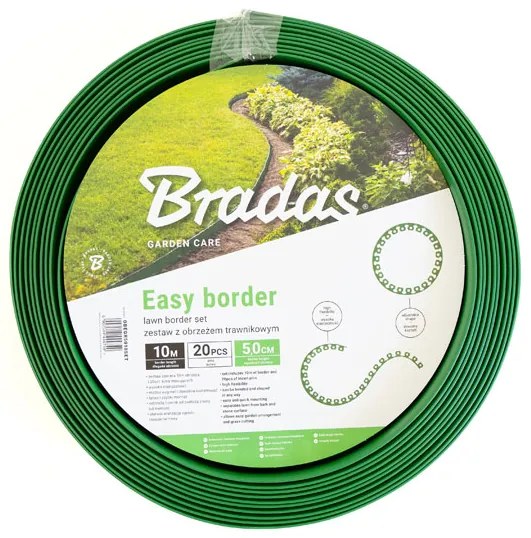 Bradas Neviditeľný obrubník 2v1 10 m x 50 mm, zelená (vrátane klincov)