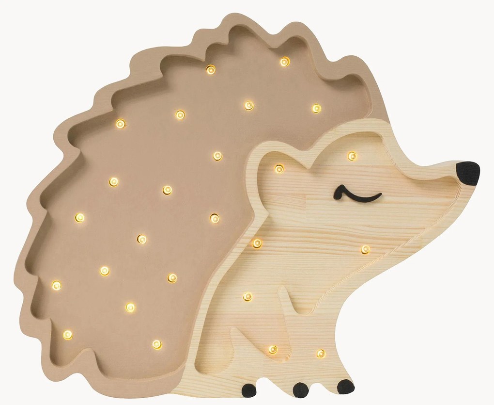 Ručne vyrobená detská LED-lampa's časovačom a ovládačom Hedgehog