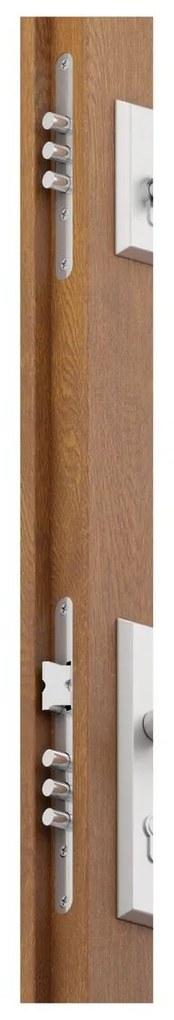 Vchodové dvere Kronos, 90 P, 1000 × 2070 mm, oceľ, pravé, dub zlatý
