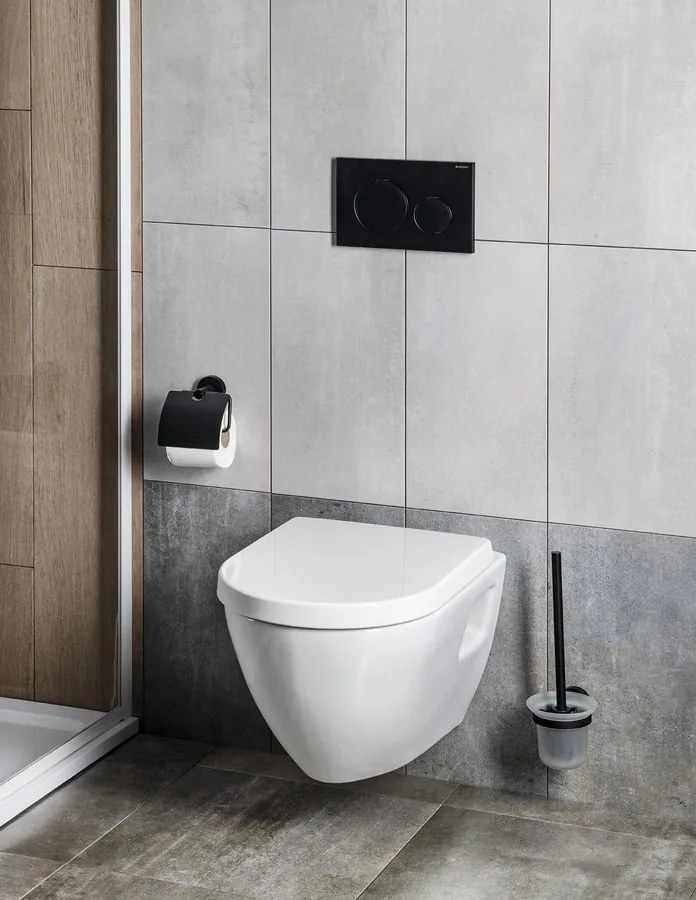 Geberit Sigma20, ovládacie tlačidlo Sigma20, čierna matná/čierna, 115.882.16.1