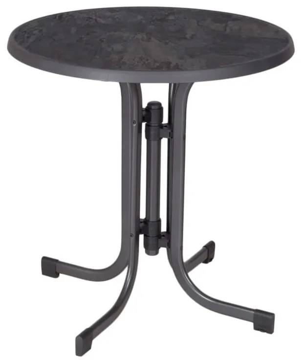 Kovový okrúhly záhradný jedálenský stôl ø 70 cm Pizarra – Dajar