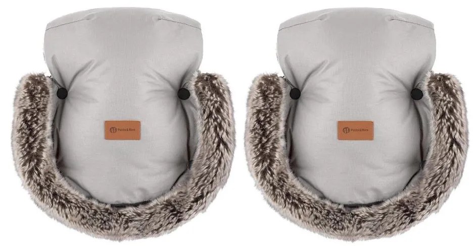 PETITE&amp;MARS - Rukávniky na kočík FURRY Champagne Shower