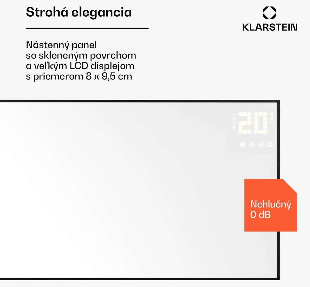 Klarstein Wonderwall Smart Bornholm, infražiarič, 120 x 60 cm, 770 W, aplikácia