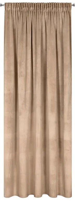 Dekorstudio Zamatový záves MELANIE 140x270cm tmavobéžový