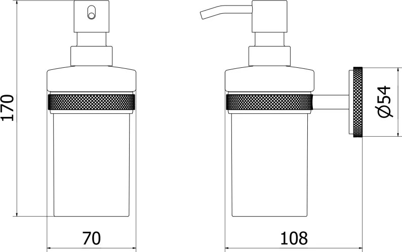Mexen Gravo, nástenný dávkovač mydla, chrómová, 70A93058-00
