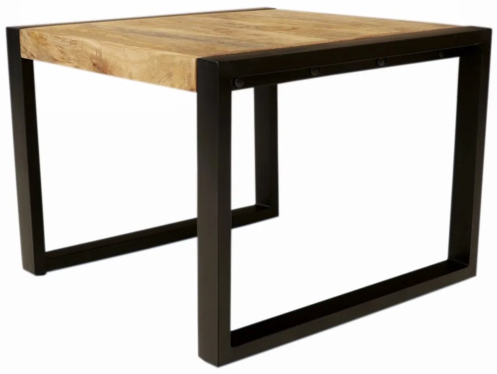 furniture-nabytek.cz - Konferenčný stolík kov drevo mango 60x45x60