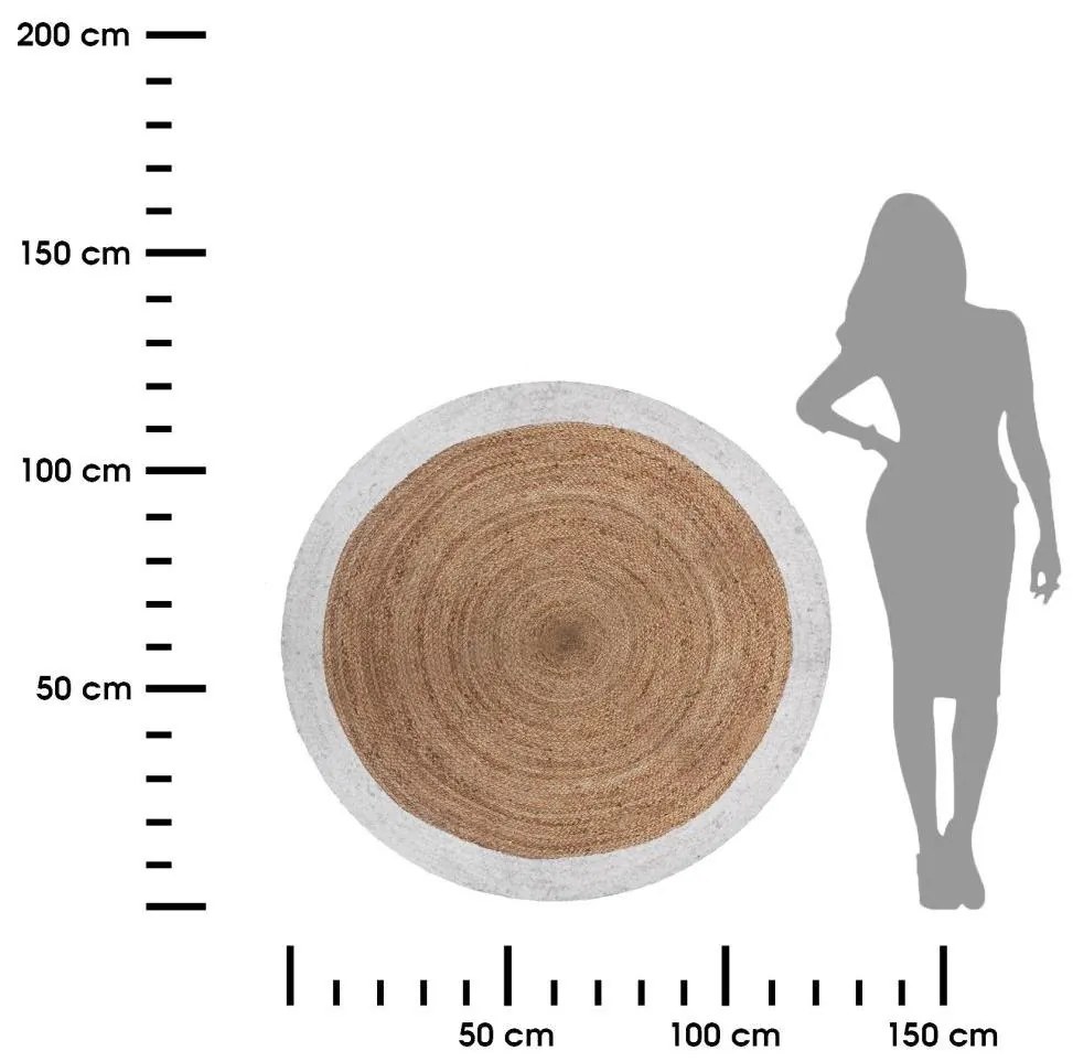 ATMOSPHERA Koberec Imogen, (fi) 120 cm, hnedá/biela