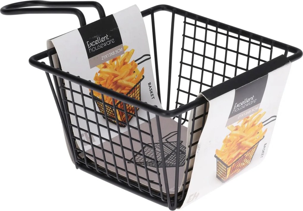 Servírovací košík na hranolky PRISMA černý