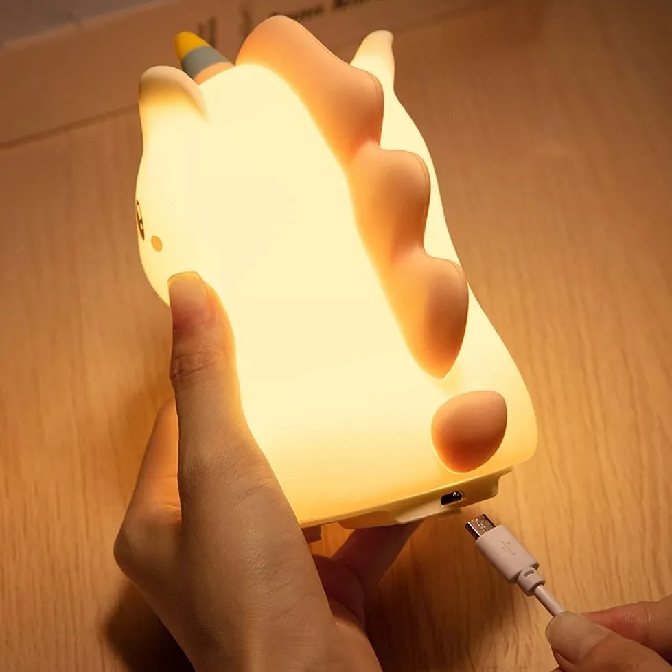 Detská stolná LED lampa Unicorn biela
