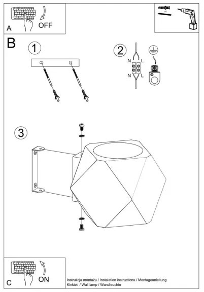 Sollux SL.1008 - Nástenné svietidlo WOODY 1xG9/40W/230V