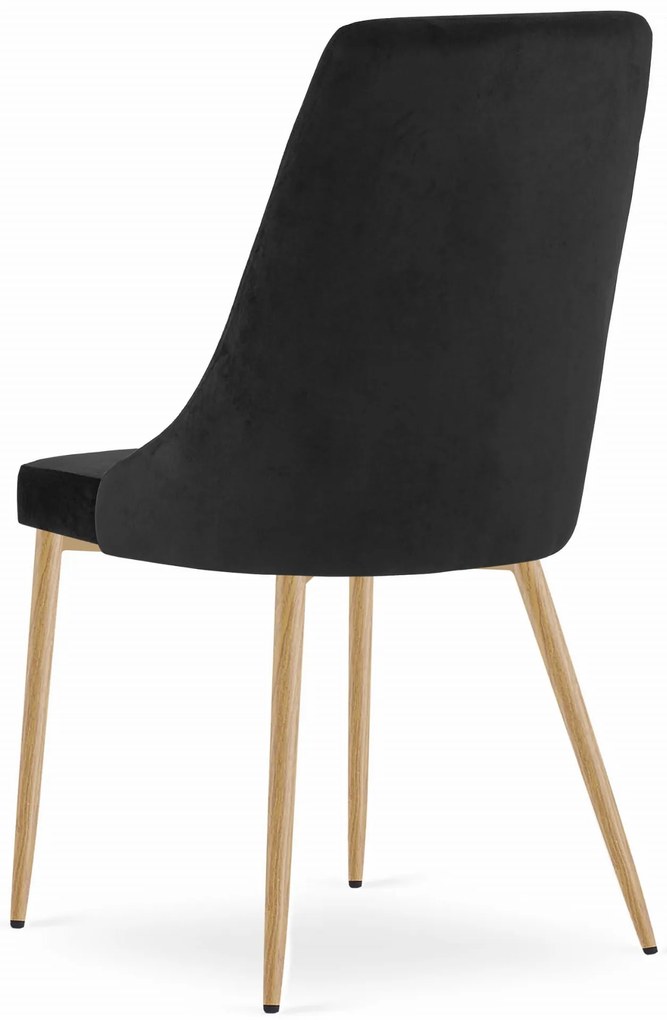 Stolička IMOLA - čierny zamat / nohy vo farbe dreva x 1 9401 71 00 00