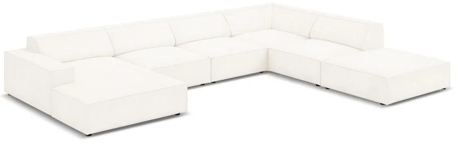 Béžová rohová pohovka z textílie bouclé (pravý roh) Jodie – Micadoni Home