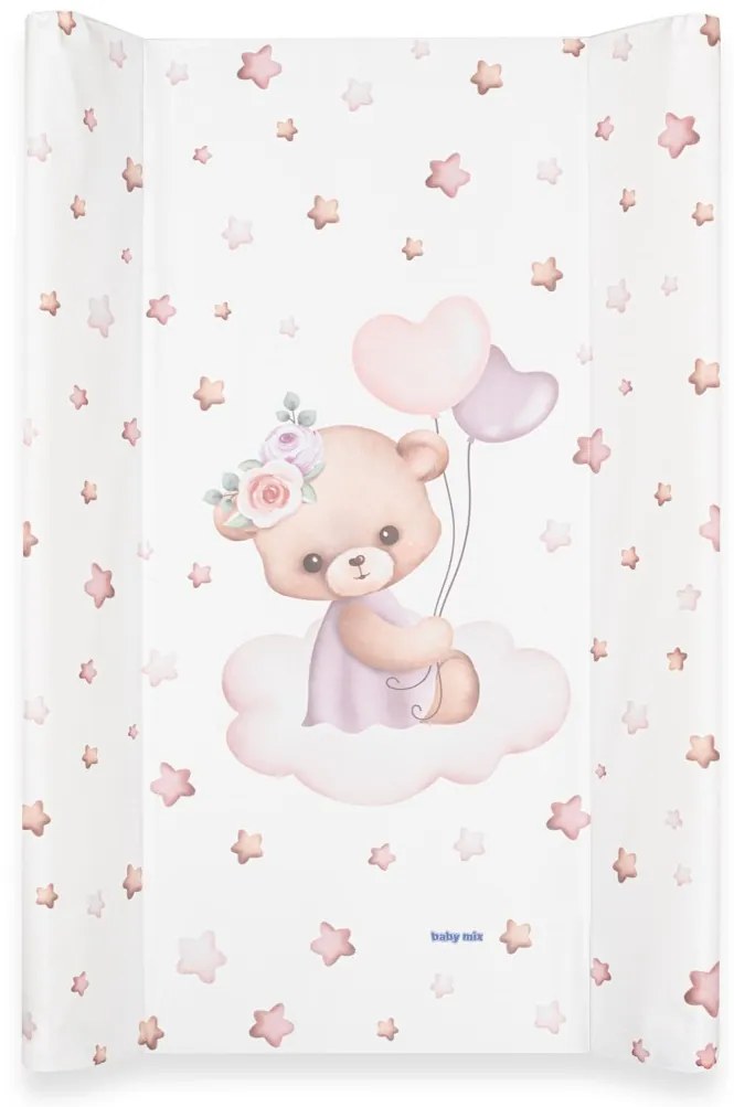 Prebaľovacia podložka Baby Mix Medvedík 47x70cm ružová
