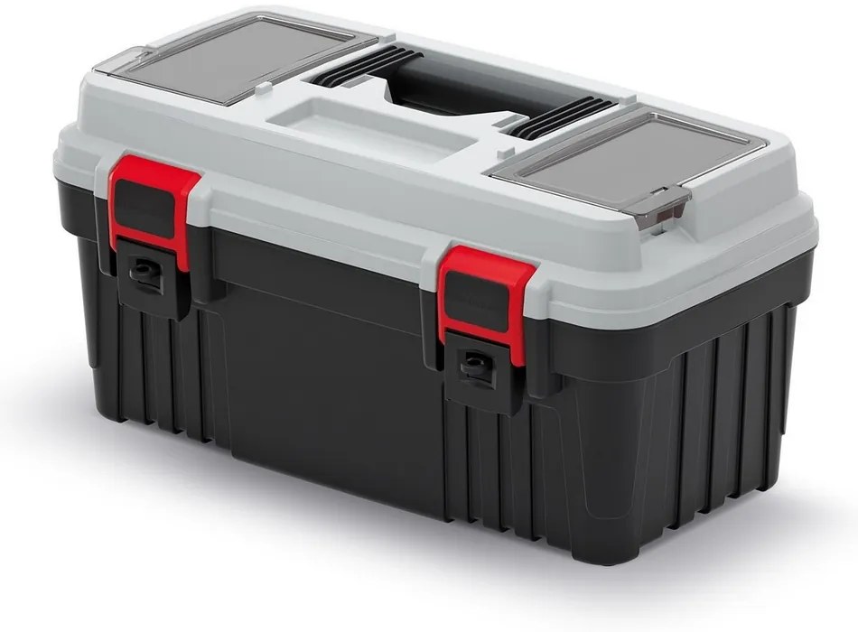 Kufor na náradie 47 × 25,6 × 23,8 cm, s organizérmi, sivá