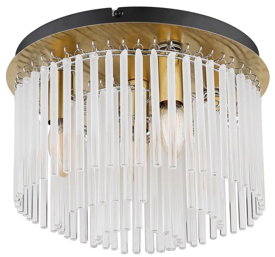 Globo 15698DM - Stropné svietidlo GORLEY 5xE27/60W/230V pr. 32 cm zlatá