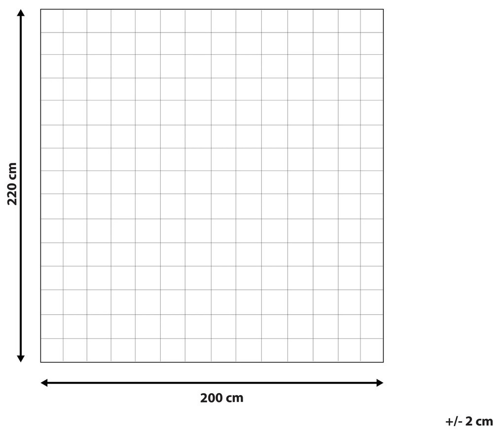 Perina polyester / bavlna 200 x 220 cm KORAB Beliani