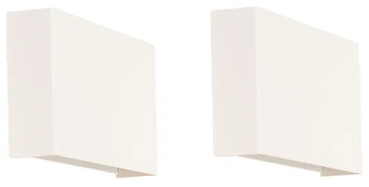 Sada 2 moderných nástenných svietidiel bielych - Otan